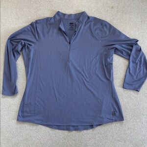 REI 1/2 zip women’s pullover shirt periwinkle blue/ purple color long sleeve